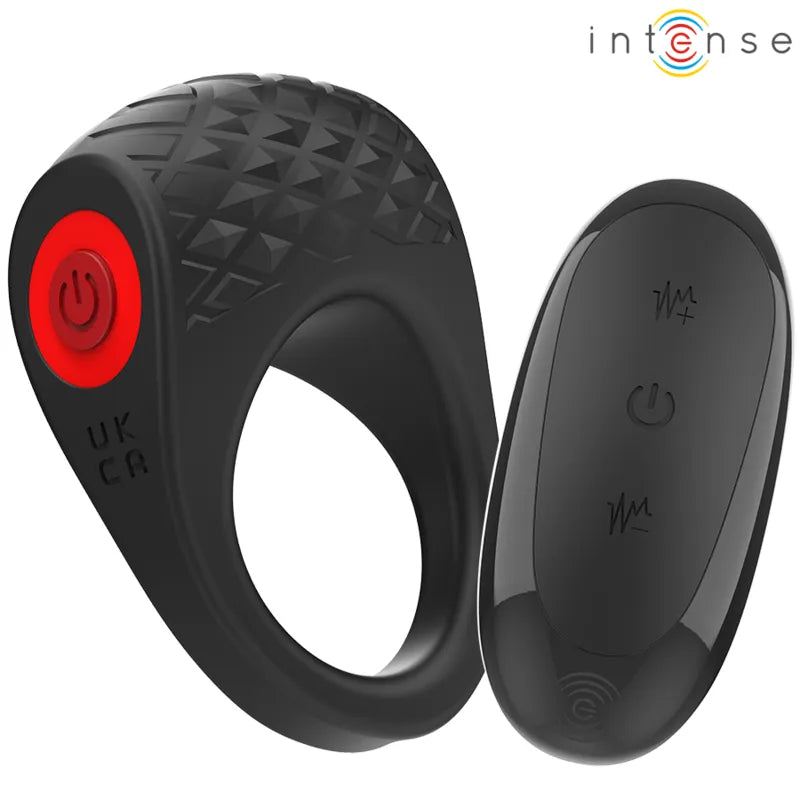 anneau vibrant silicone noir télécommande étanche rechargeable dix modes vibration ergonomique ajustable stimulation intense sans phtalates douceur corporel