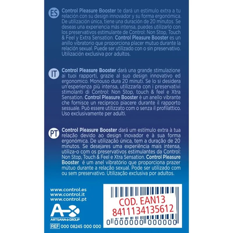 Anneau vibrant silicone bleu avec pointes surélevées, tête stimulante, pour plaisir partagé, autonomie 20 min.