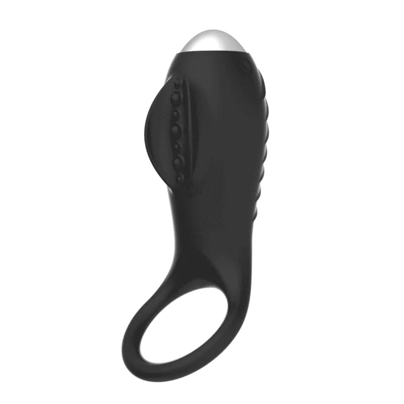 anneau vibrant silicone médical couple rechargeable étanche silencieux puissant stimulateur clitoridien gaine vibrante dix modes vibratoires compact discret