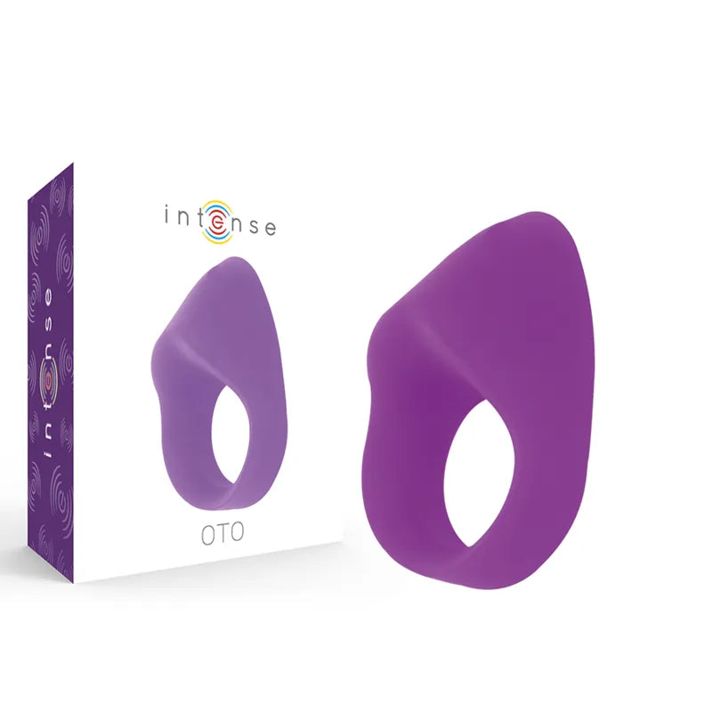 Anneau vibrant violet en silicone étanche, 20 vitesses, stimulation clitoris et scrotum, compact et hypoallergénique.