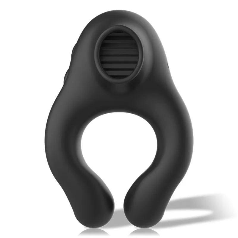 anneau vibrant silicone étanche couples double stimulation clitoridienne ergonomique adaptable confortable érection renforcée vibrations profondes silencieux rechargeable IPX6