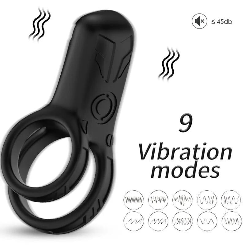 Anneau vibrant étanche silicone médical rechargeable USB neuf modes vibrations silencieux puissant ergonomique compact ajustable hypoallergénique aquatique intime ARMONY