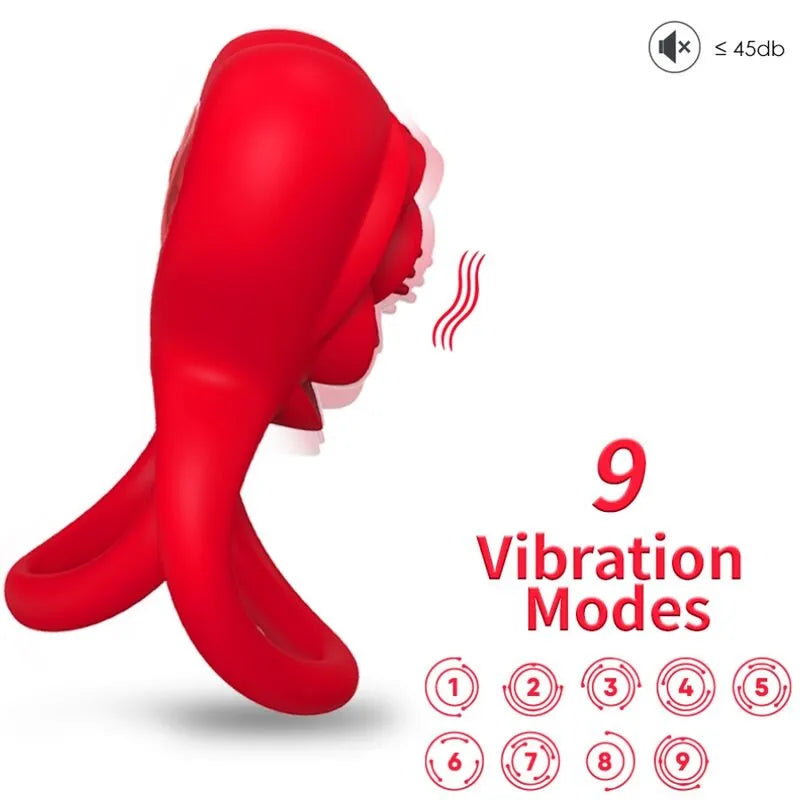 anneau vibrant étanche silicone médical rechargeable neuf modes vibration ergonomique confort intensité aquatique douche baignoire partenaire plaisir