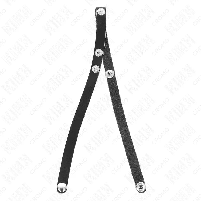 Anneaux péniens BDSM en cuir noir ajustables, élégants et confortables, pour stimulation et contrôle, facile à entretenir.