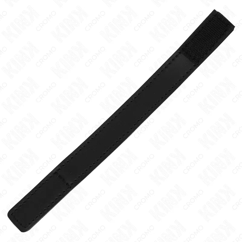 Anneaux cuir ajustables BDSM noirs, design élégant, sangles réglables, confort et sécurité pour stimulation intense.