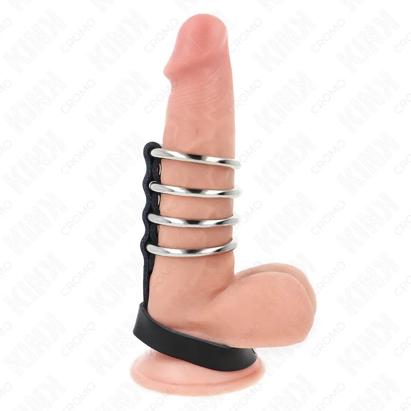 Anneaux péniens BDSM réglables cuir véritable ajustables stimulation intense confort durable design élégant noir marron rouge