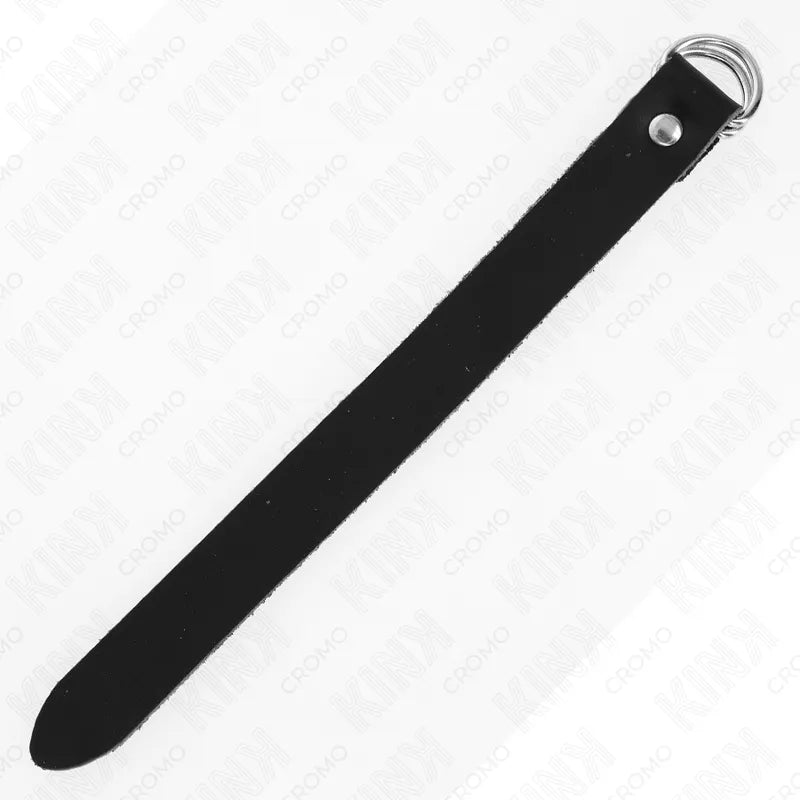 Anneau pénien cuir végan noir ajustable, design élégant, BDSM, confort et contrôle, stimulation sécurisée, débutants.