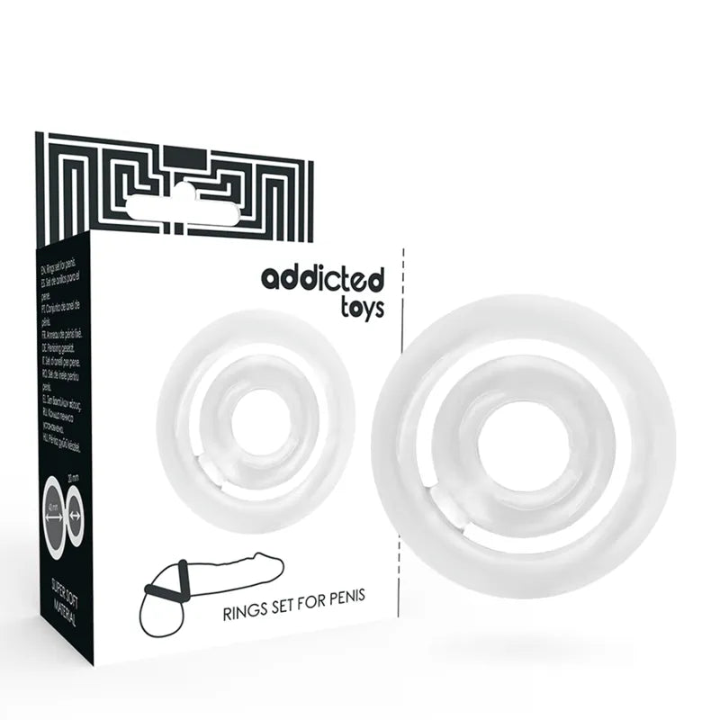 Anneaux silicone retardateur éjaculation précoce performances maximales ergonomique antiglisse confortable souple résistant ajustable double usage base pénis testicules diamètre adapté
