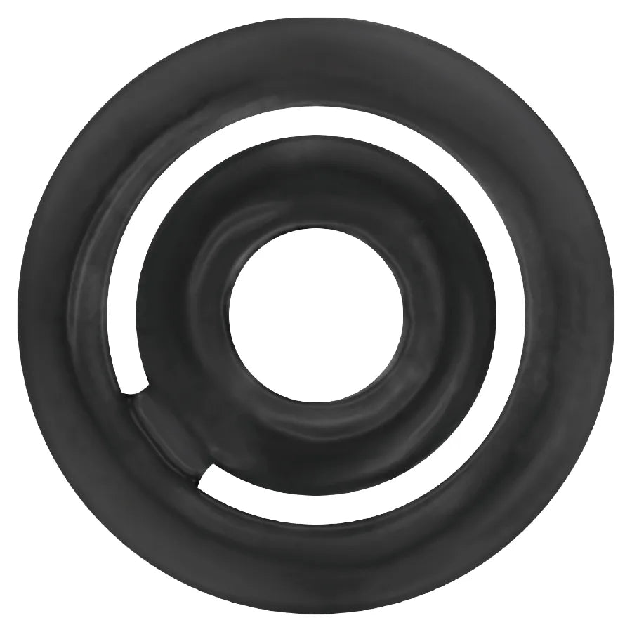 Anneaux pénis silicone noir double, ergonomique et flexible, pour confort et maîtrise de l'érection intense.