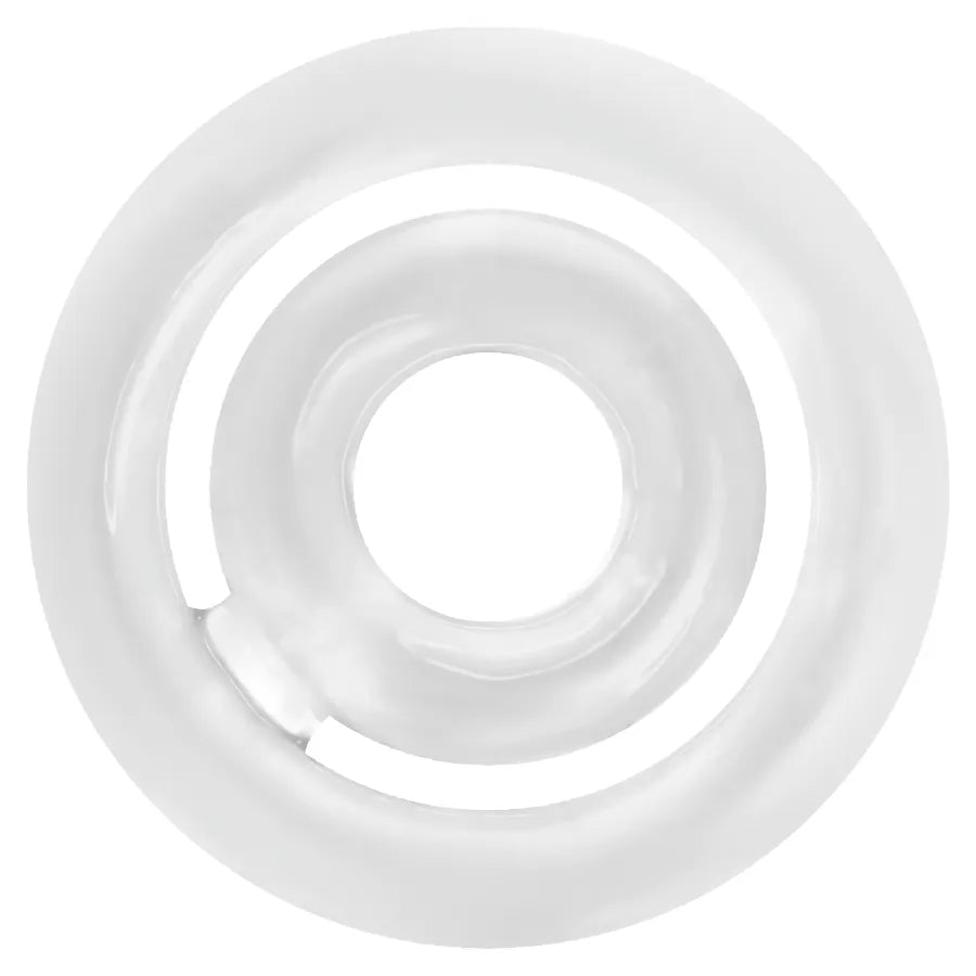 Anneaux silicone transparents ergonomiques, anti-éjaculation précoce, ajustables pour performances intimes optimisées.