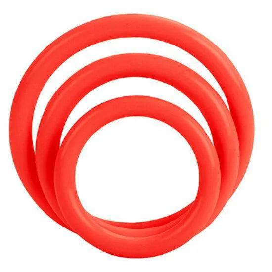Anneaux Pénis Silicone Fermeté Érections Durables Confortables Hypoallergéniques Sans Latex Phtalates Ensemble Trois Tailles Progressives Souple Réutilisables Compatible Lubrifiants Eau