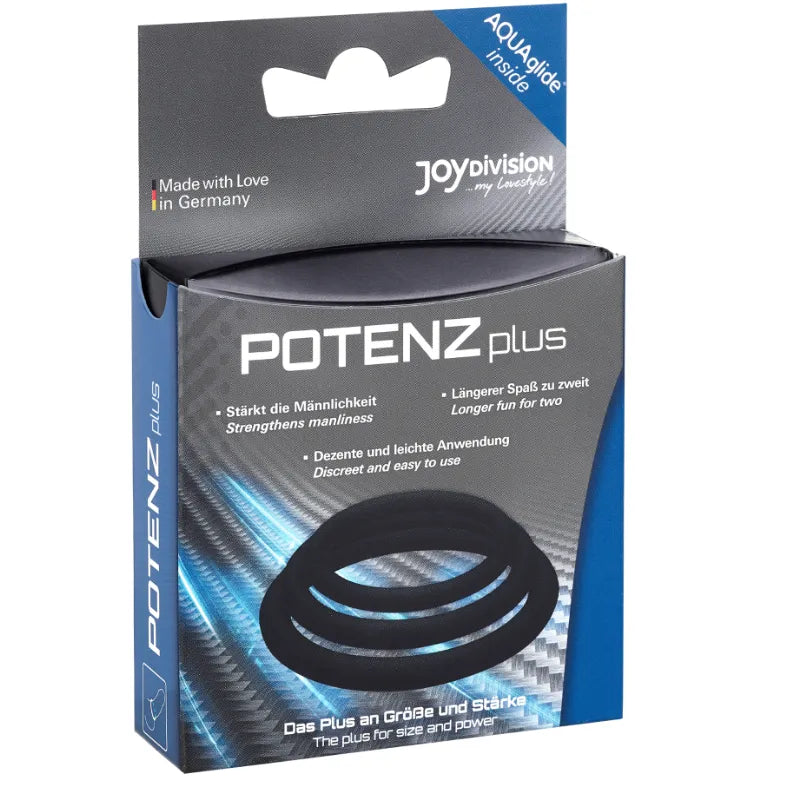Anneaux pénis silicone noir, hypoallergéniques, tailles S M L, sans phtalates ni BPA, prolongation érection.