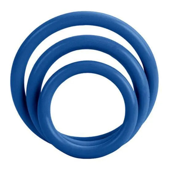 Anneaux pénis silicone souple hypoallergénique sans latex trois tailles réglables prolongation érection tenue contrôle éjaculation précoce sensations intensifiées