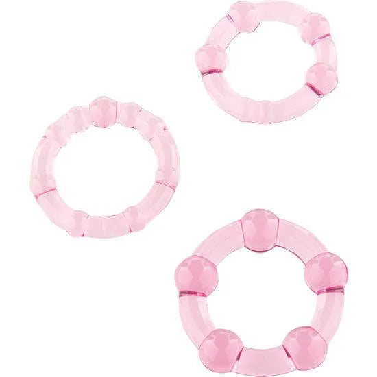 Anneaux pénis silicone retardateur éjaculation prolongateur érection ajustables confort sécurité kit trois tailles adaptables polyvalents personnalisation endurance sensations