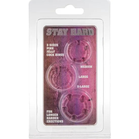 Anneaux pénis silicone roses, trois tailles, ajustables, confortables, pour prolonger l'érection et retarder l'éjaculation.