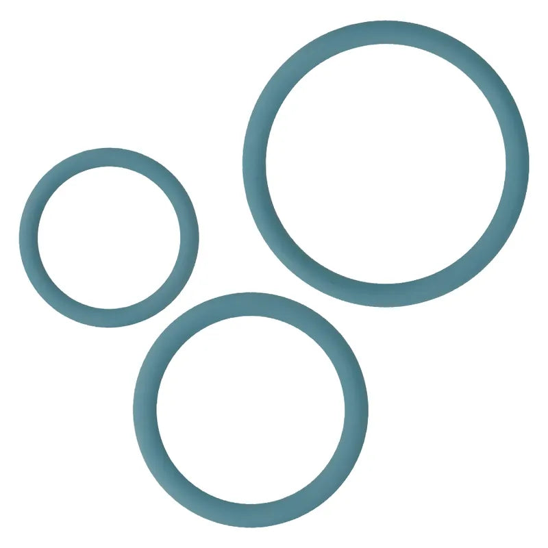 Anneaux pénis testicules silicone hypoallergénique sans phtalates lot trois tailles différentes flexibles confortables hygiéniques élastiques stimulation circulation orgasmique