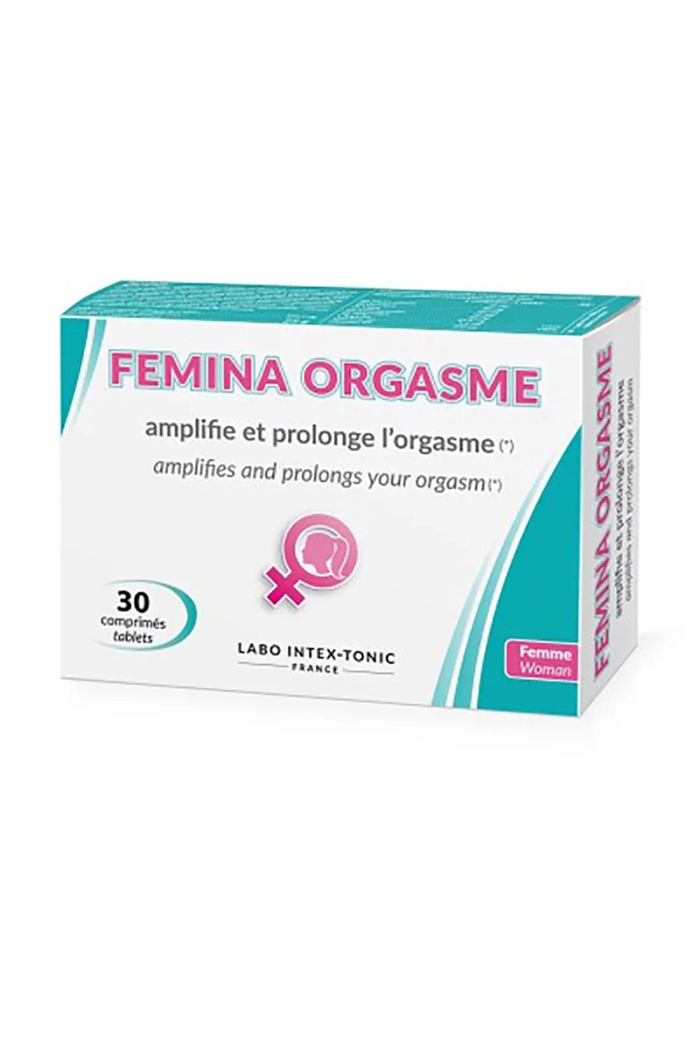 Boîte de complément alimentaire Femina Orgasme, aphrodisiaque féminin, 30 comprimés, plantes et vitamines, libido.