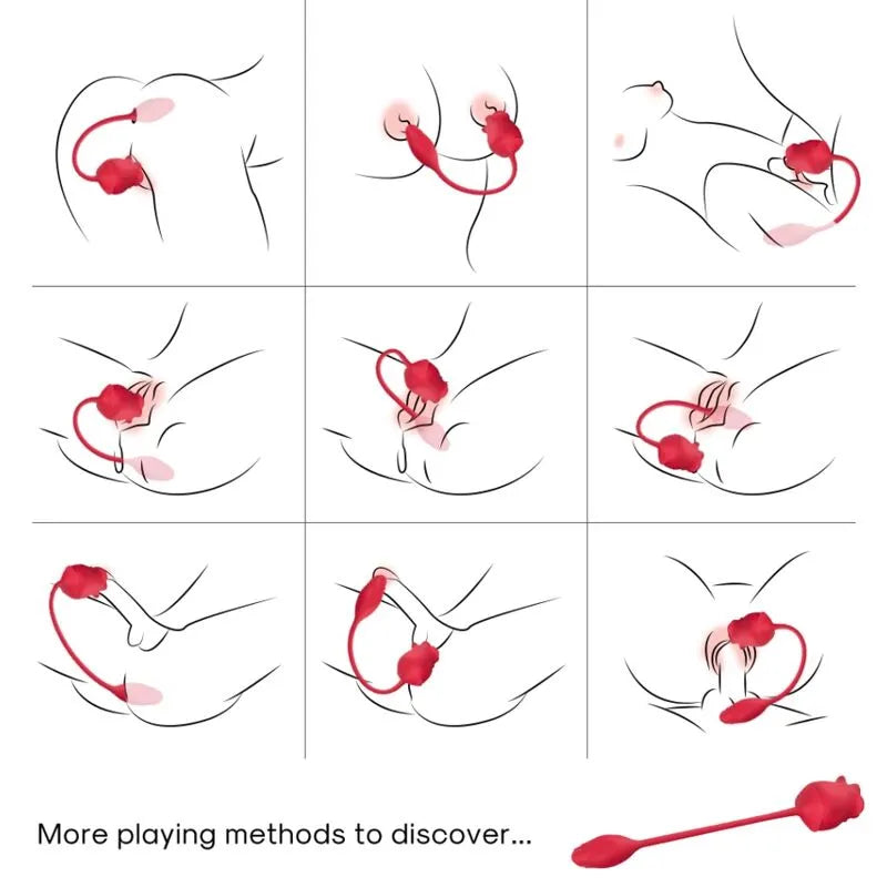 Appareil aspiration clitoridienne rouge, silicone médical, étanche, compact, 10 modes, ergonomique, rechargeable USB.