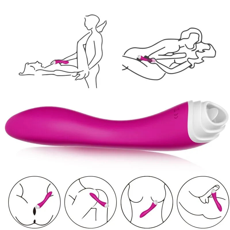 Aspirateur clitoridien rose en silicone médical, design ergonomique, 9 modes vibration et aspiration, étanche et rechargea...