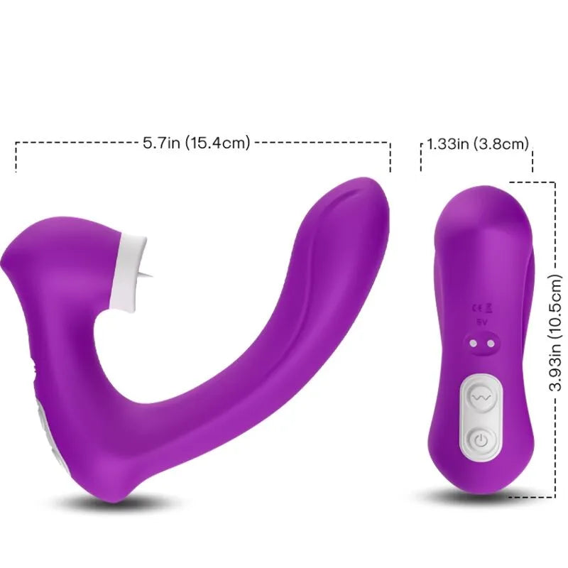 Appareil aspiration clitoridienne violet, silicone médical, forme ergonomique, étanche, rechargeable, plaisir personnalisé.