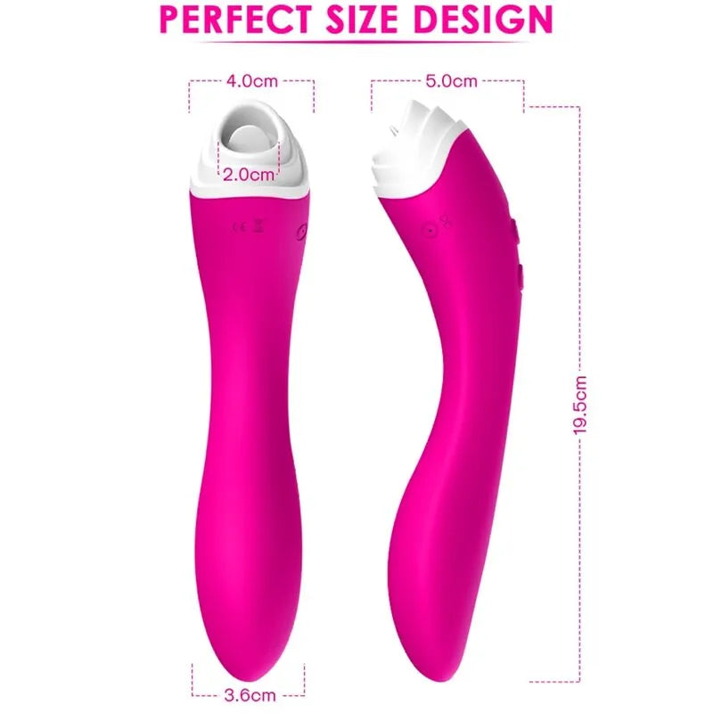 Aspirateur clitoridien rose, silicone médical, 9 modes, étanche, ergonomique, rechargeable, compact, silencieux.