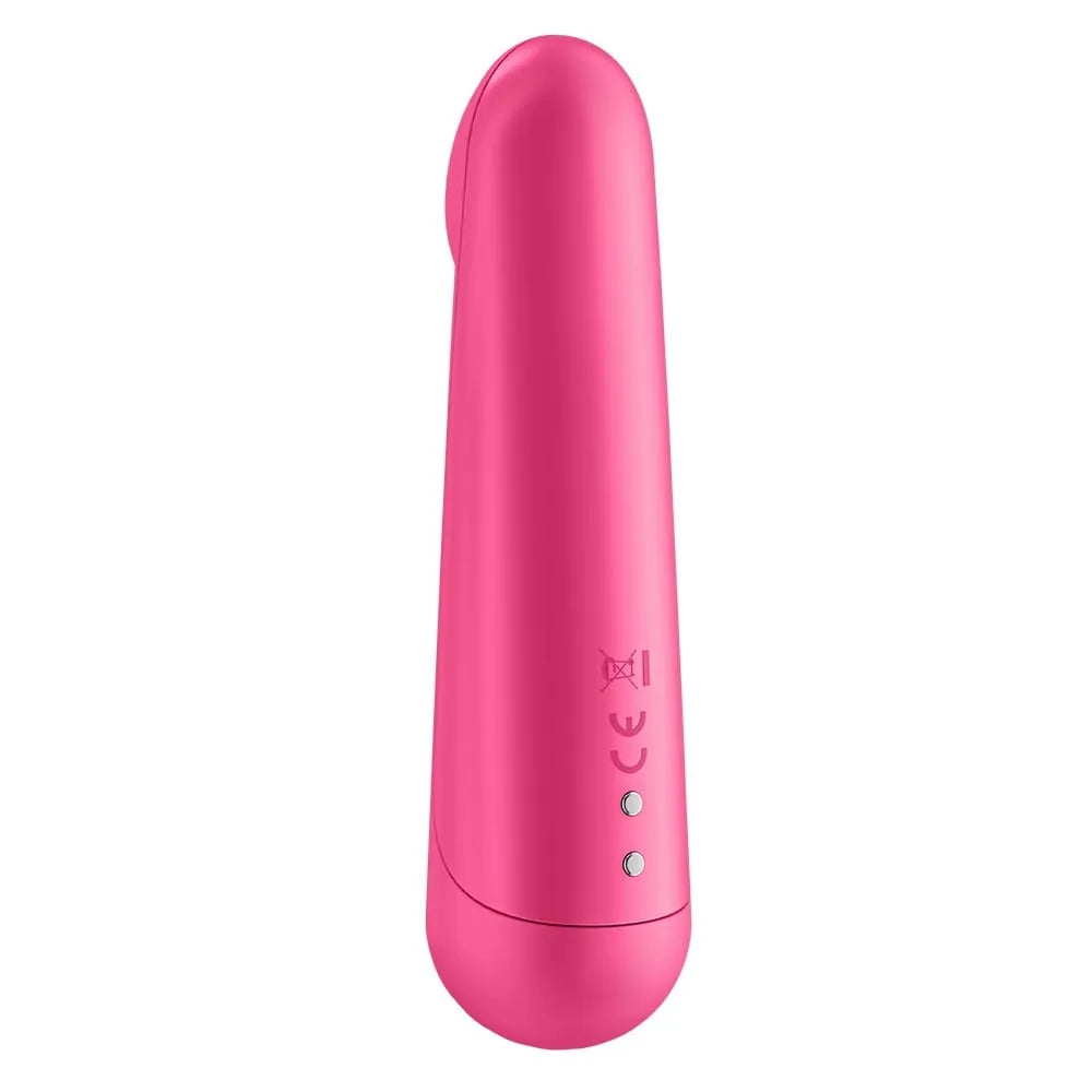 Vibromasseur rouge USB Ultra Power Bullet 3, forme élancée, silicone biocompatible, waterproof, moteur puissant.