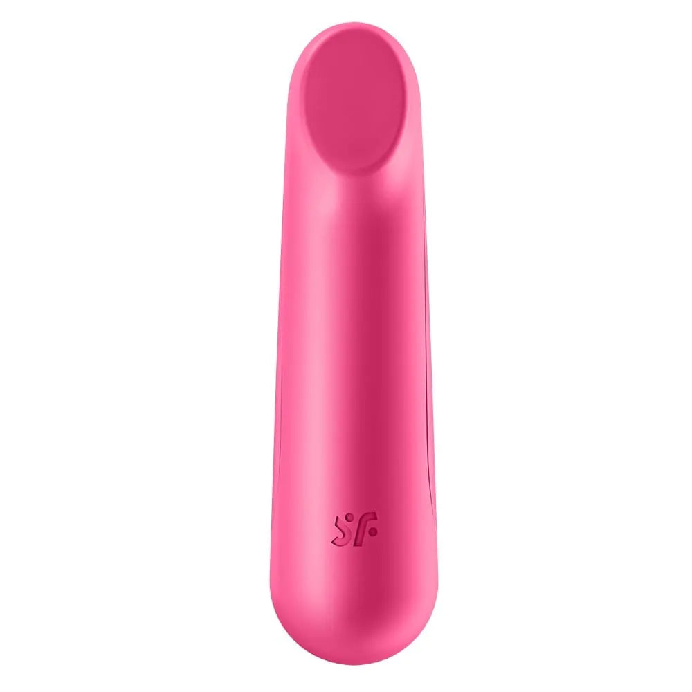Vibromasseur rouge USB Ultra Power Bullet 3, forme compacte, silicone biocompatible, waterproof, moteur puissant.