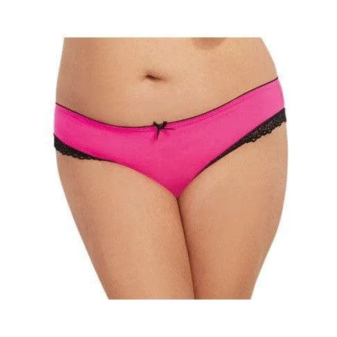 Shorty rose en résille et dentelle noire, élégant et confortable, idéal pour le week-end, modèle Friday.