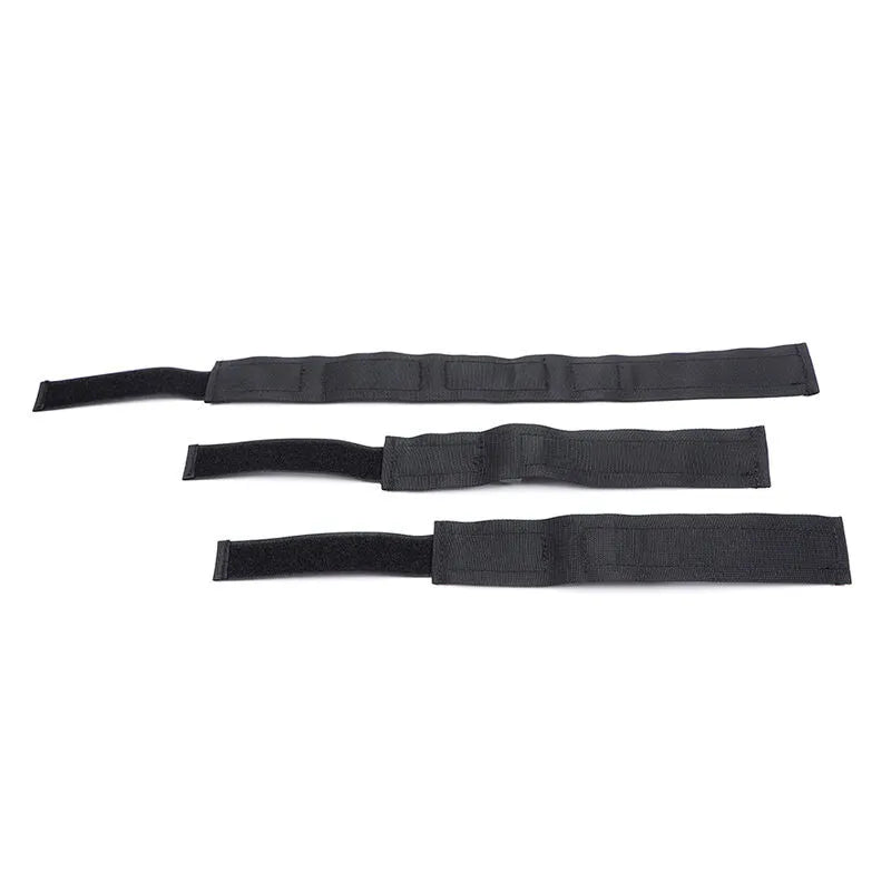 Attache BDSM Ohmama en nylon noir, réglable, avec velcro, ergonomique et robuste pour confort et sécurité.
