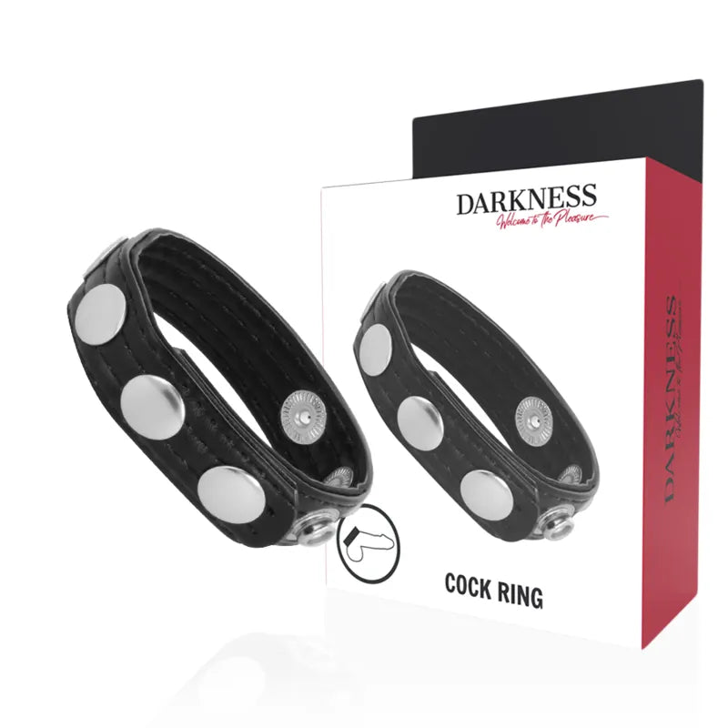 bague cuir réglable cinq positions ajustement universel ergonomique confortable durable métal sans nickel antiallergique intime fétiche BDSM