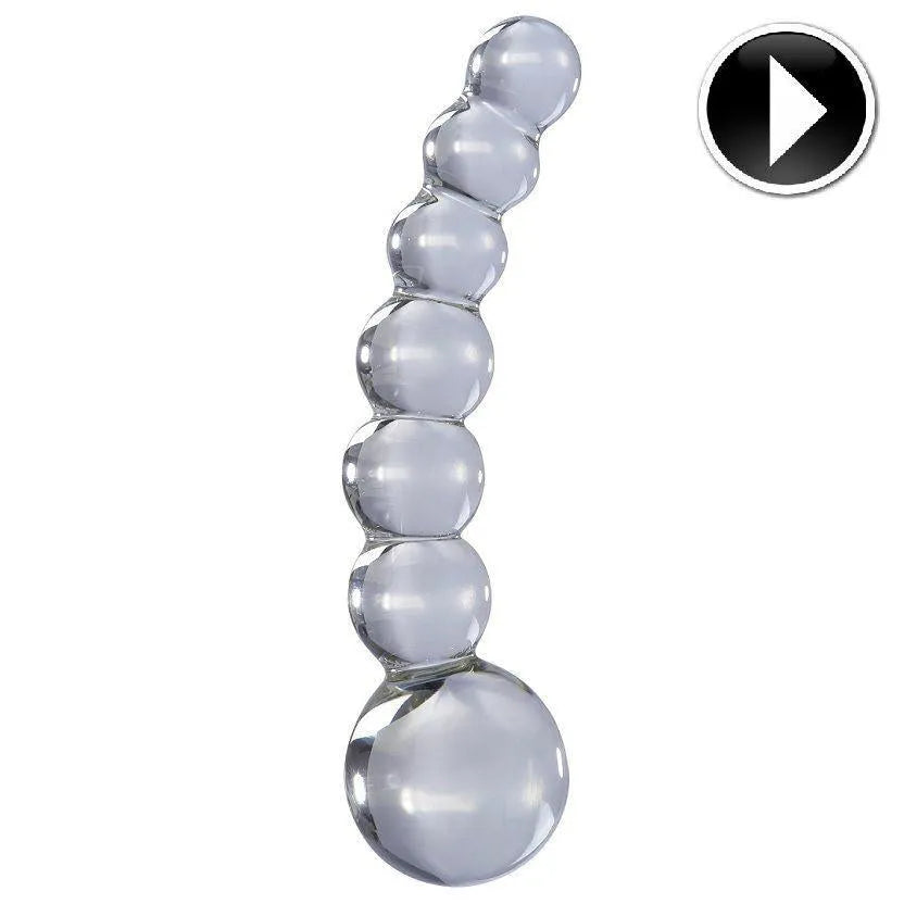 baguette cristal perles graduées courbure ergonomique bulbeuse insertion optimale stimulation point G point P verre hypoallergénique chauffable refroidissable