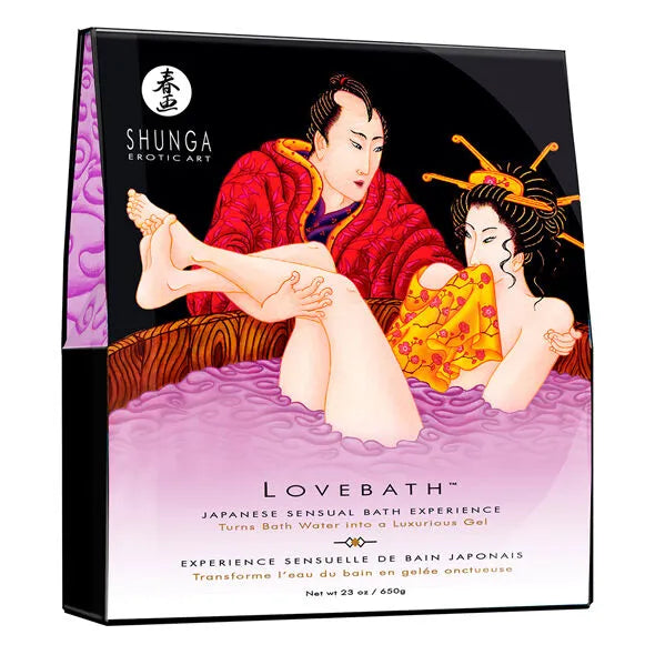bain érotique japonais perles sensuelles gel crémeux parfumé délicat hydratant peau douce intime rituel shunga romantique aphrodisiaque