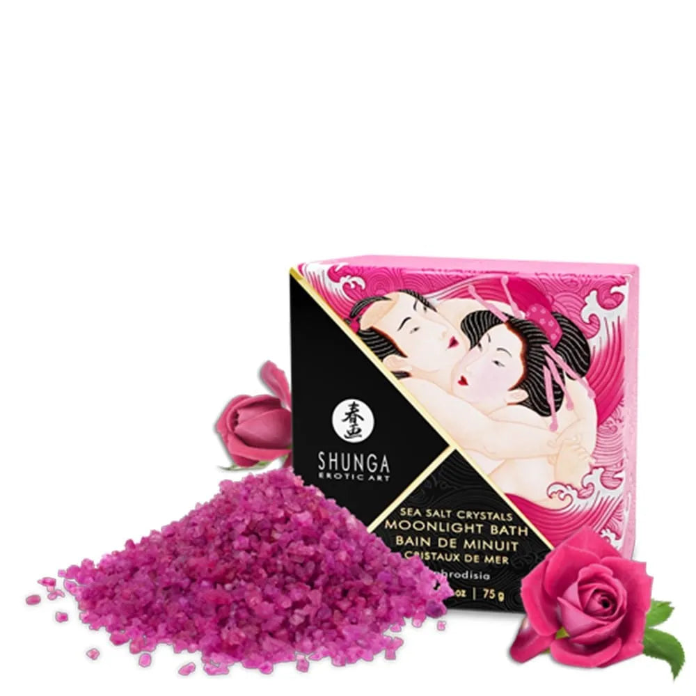 bain sensuel sels Mer Morte minéraux naturels aphrodisiaque parfum envoûtant mousse onctueuse peau nourrissante soin curatif intime détente luxueux coloré