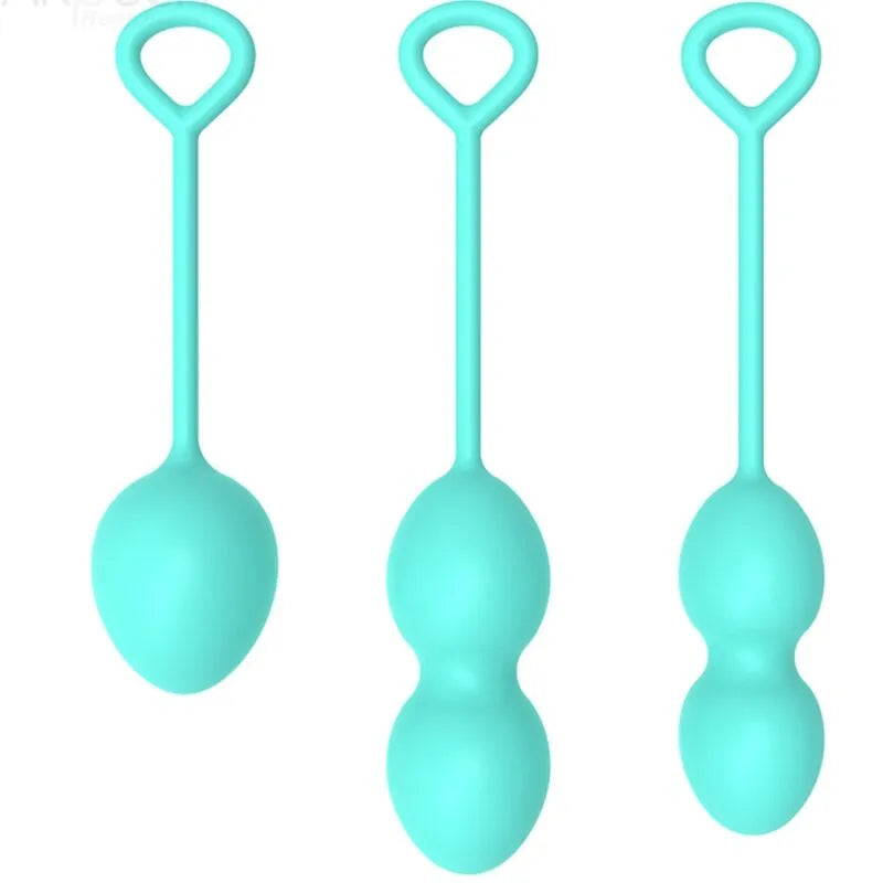 Balle Geisha Verte ABS Silicone Ergonomique Sphérique Lisse Hypoallergénique Douce Hygiénique Résistante Poids Variables Renforcement Pelvien Confort