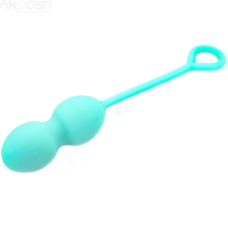 Balle de Geisha verte en silicone lisse, ergonomique, forme sphérique, pour renforcement pelvien et bien-être intime.