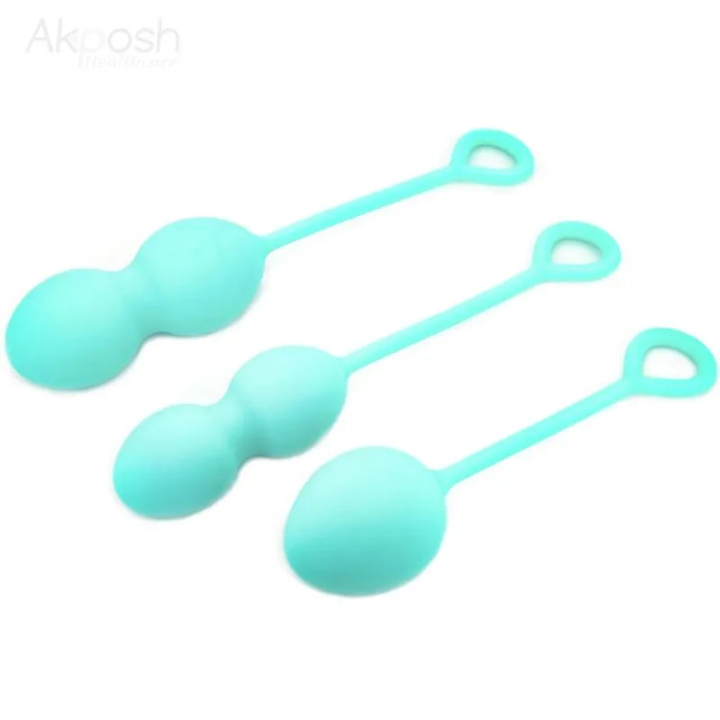 Balles de geisha vertes en ABS-silicone, ergonomiques, sphériques, pour renforcement pelvien et bien-être intime.
