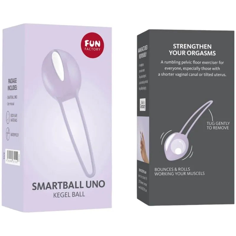 Balle Kegel débutante en silicone hypoallergénique violette avec boucle de récupération, renforce le plancher pelvien.