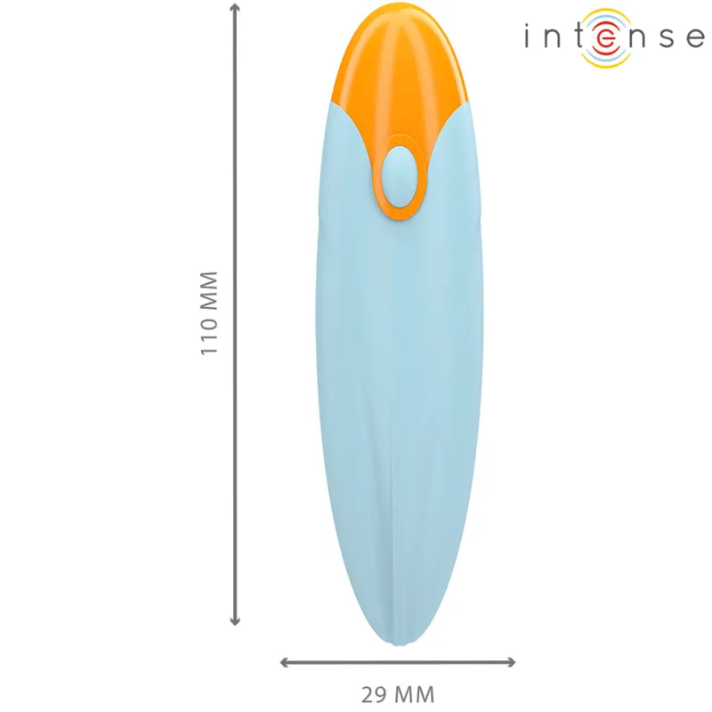 Balle vibrante bleue en silicone étanche, compacte, rechargeable, design ergonomique, 10 modes de vibrations puissantes.