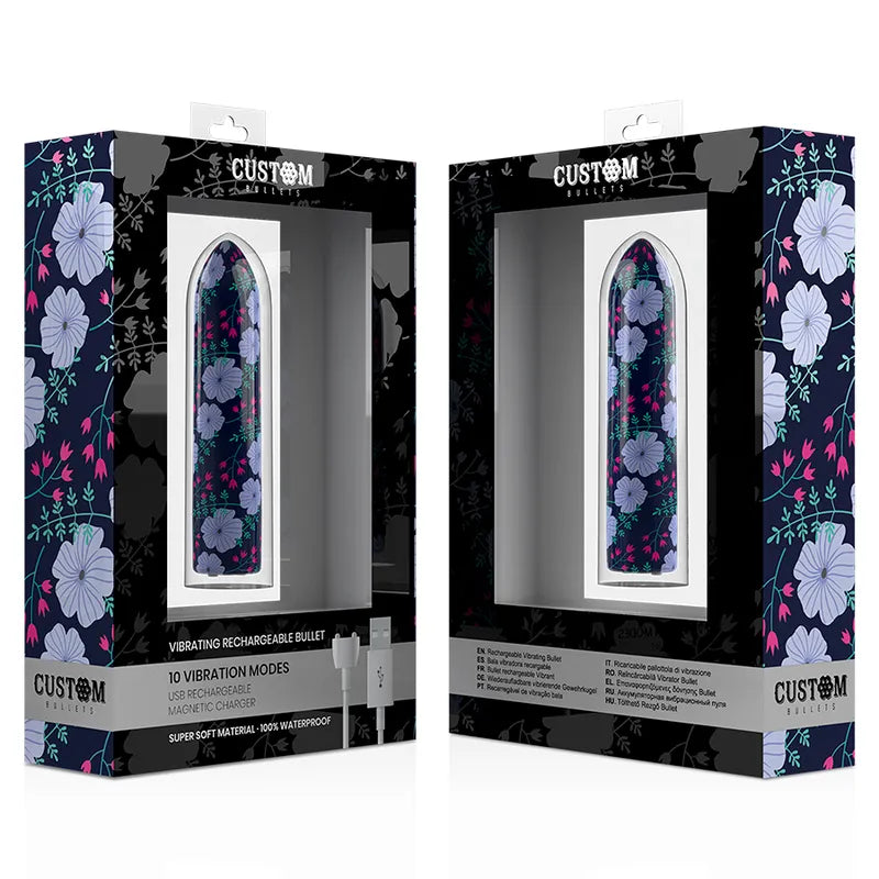 Balle vibrante compacte en silicone bleu, design élégant, 10 modes vibration, rechargeable, submersible, discret.