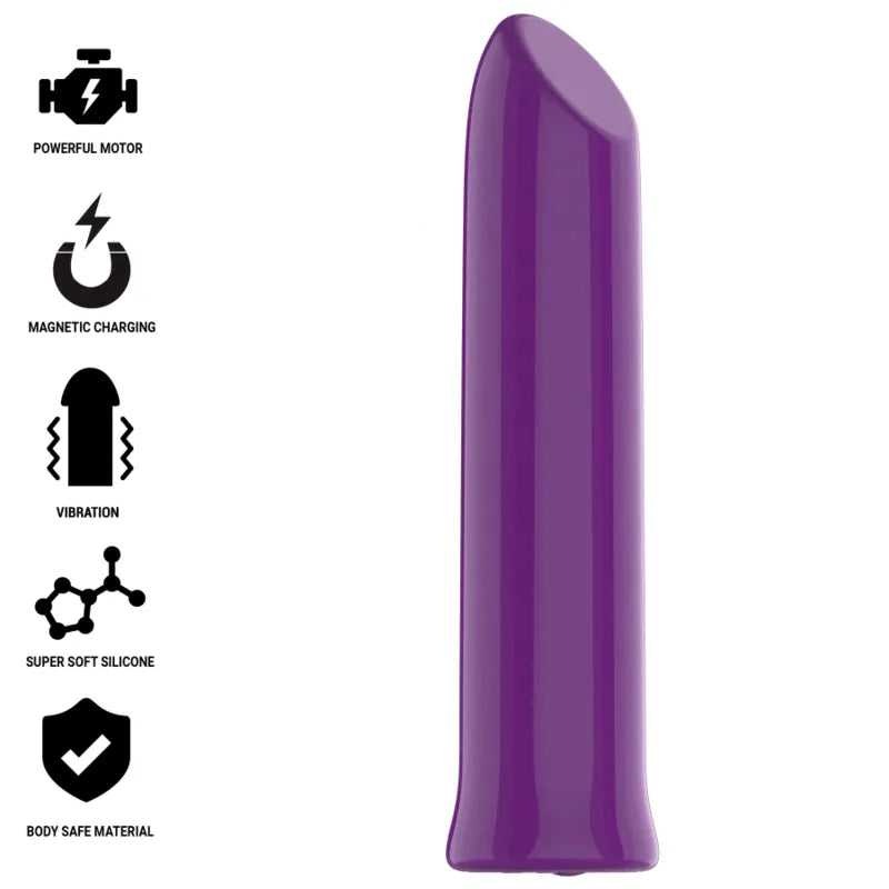 Balle vibrante violette en silicone, étanche, compacte, rechargeable, dix modes de vibration, moteur puissant.