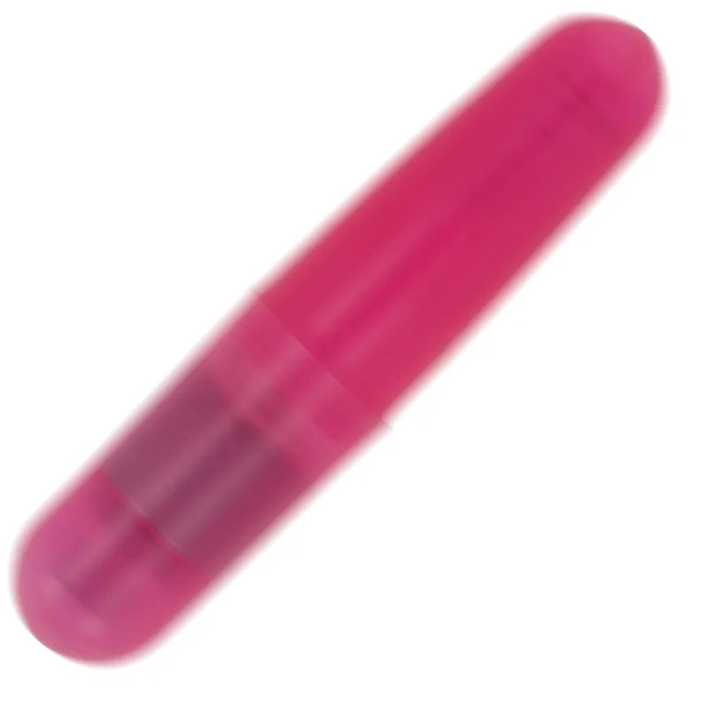 Balle vibrante rose en PVC, compacte et étanche, 110x23mm, ergonomique, hypoallergénique, compatible lubrifiant à base d'eau.