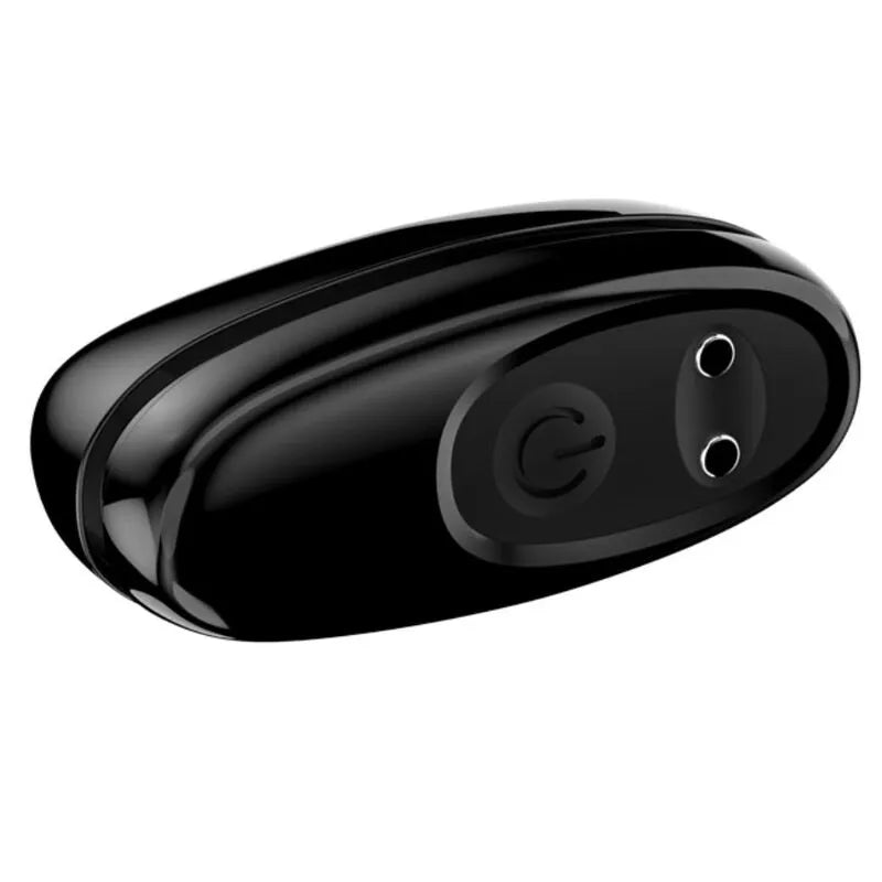 Balle vibrante noire étanche en silicone médical, compacte, avec bouton de commande et port de recharge, 9 modes de vibrat...