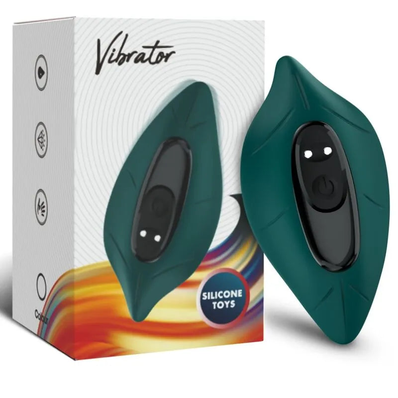 Balle vibrante verte en silicone médical, forme ergonomique, avec boîte, modes de vibration, étanche, rechargeable.