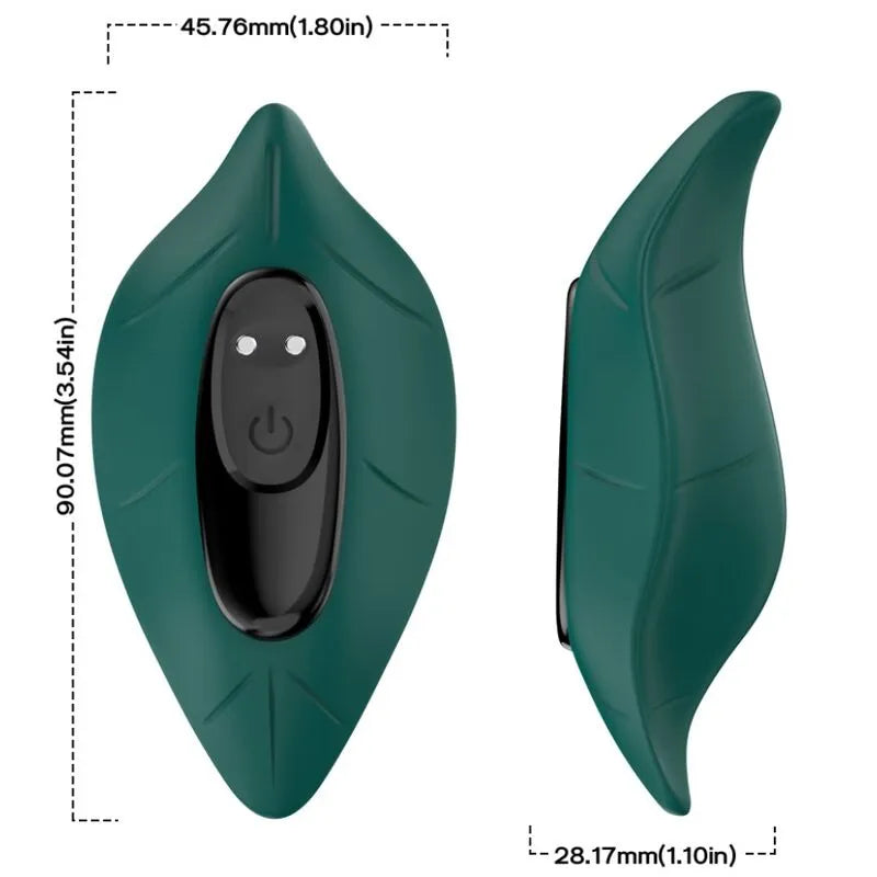 Balle vibrante étanche verte en silicone médical, forme ergonomique, 9 modes de vibration, compacte et discrète.