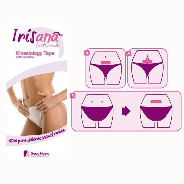 Bande kinésiologie menstruelle tourmaline hypoallergénique coton thermothérapie apaisante résistante eau sans latex extensible respirante portable sport réutilisable antidouleur