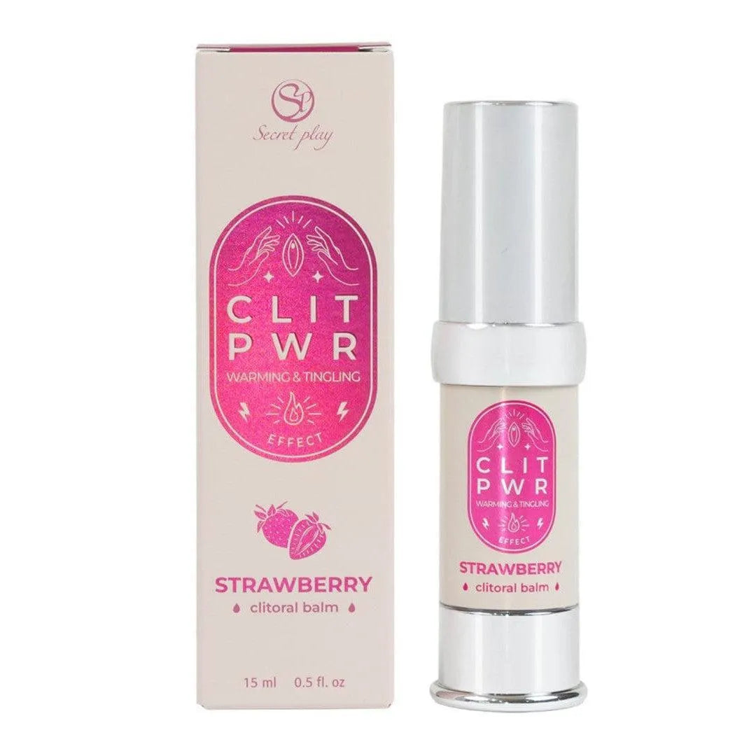 Baume stimulant clitoris fraise sensation intense chauffant vibrant absorption rapide ingrédients naturels augmentation sensibilité excitation format 15ml discret pratique