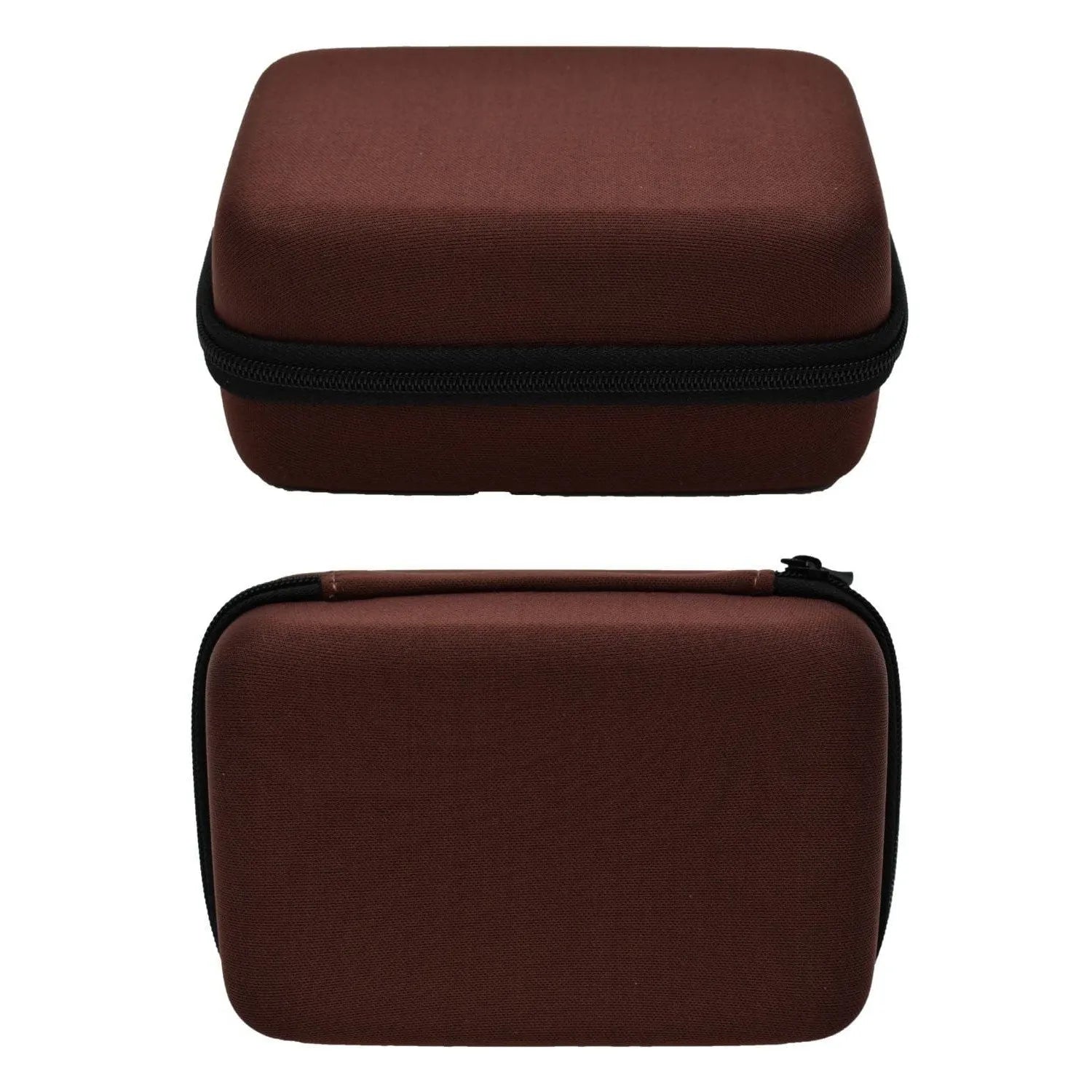 boîte rangement marron polyester compacte élégante durable robuste coquée petite pratique format tiroir étagère bureau chic intemporel