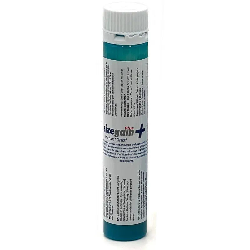 Boisson libido masculine, flacon bleu, ingrédients naturels: ginseng, ginkgo biloba, arginine, effet instantané revitalisant.