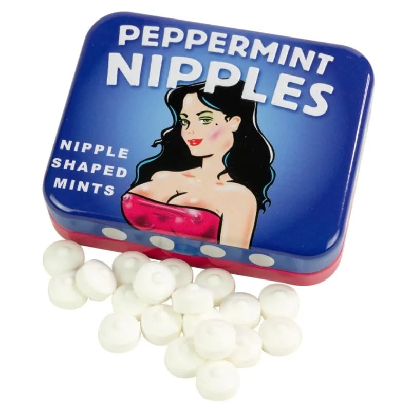 Boîte compacte réutilisable de bonbons menthe sans sucre, intensément mentholés, élégante et écologique, 48 unités.