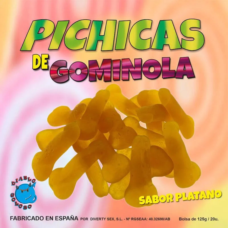 bonbons érotiques saveur banane gélifiés forme phallique moelleux humoristique adulte fête enterrement vie jeune fille cadeau original amusant